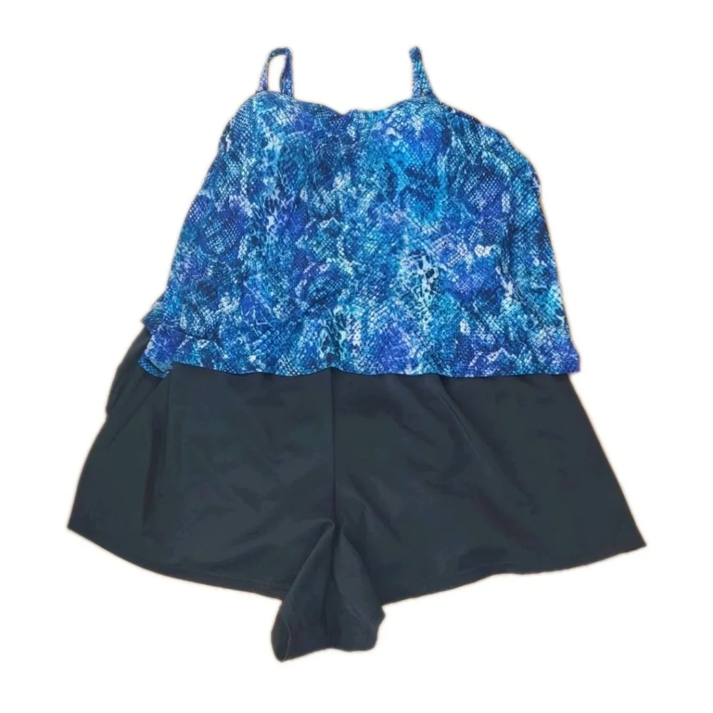 Trimshaper romper swimsuit